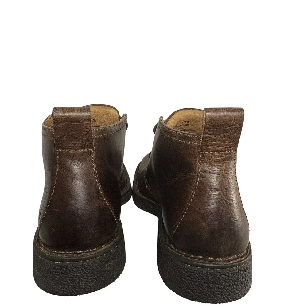 BORN Bismark Brown Leather Chukka Boots Lace Up H57423 Mens Size 8M